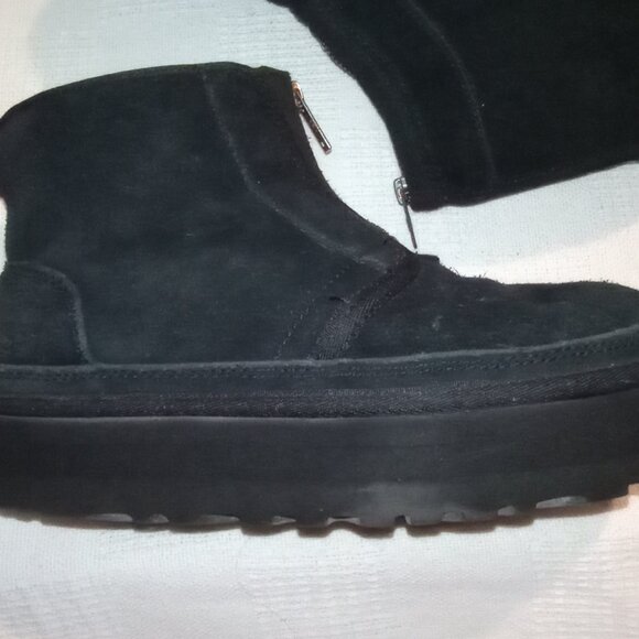 UGG Neumal Platform Zip Suede Ankle Boots Women’s Size 8 - Picture 5 of 16
